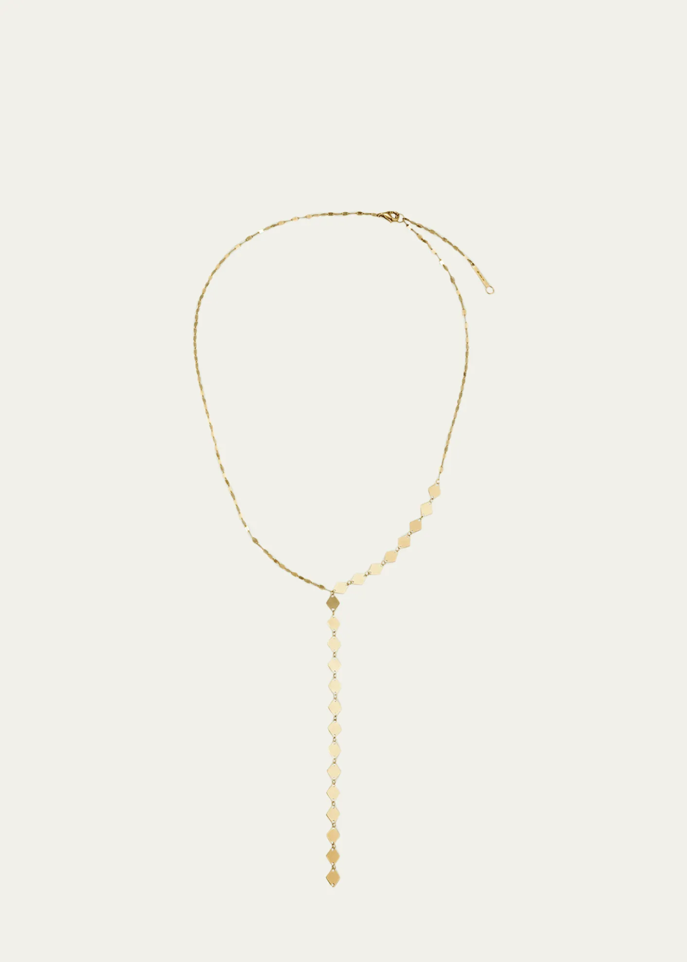 Lana14K Yellow Gold Laser Kite Blake Chain Remix Lariat Necklace, 18"L