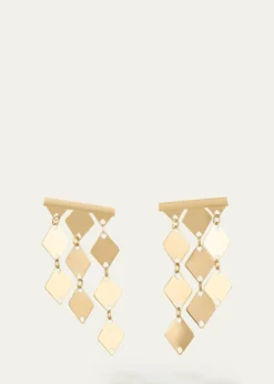 Lana14K Yellow Gold Laser Kite Bar Earrings