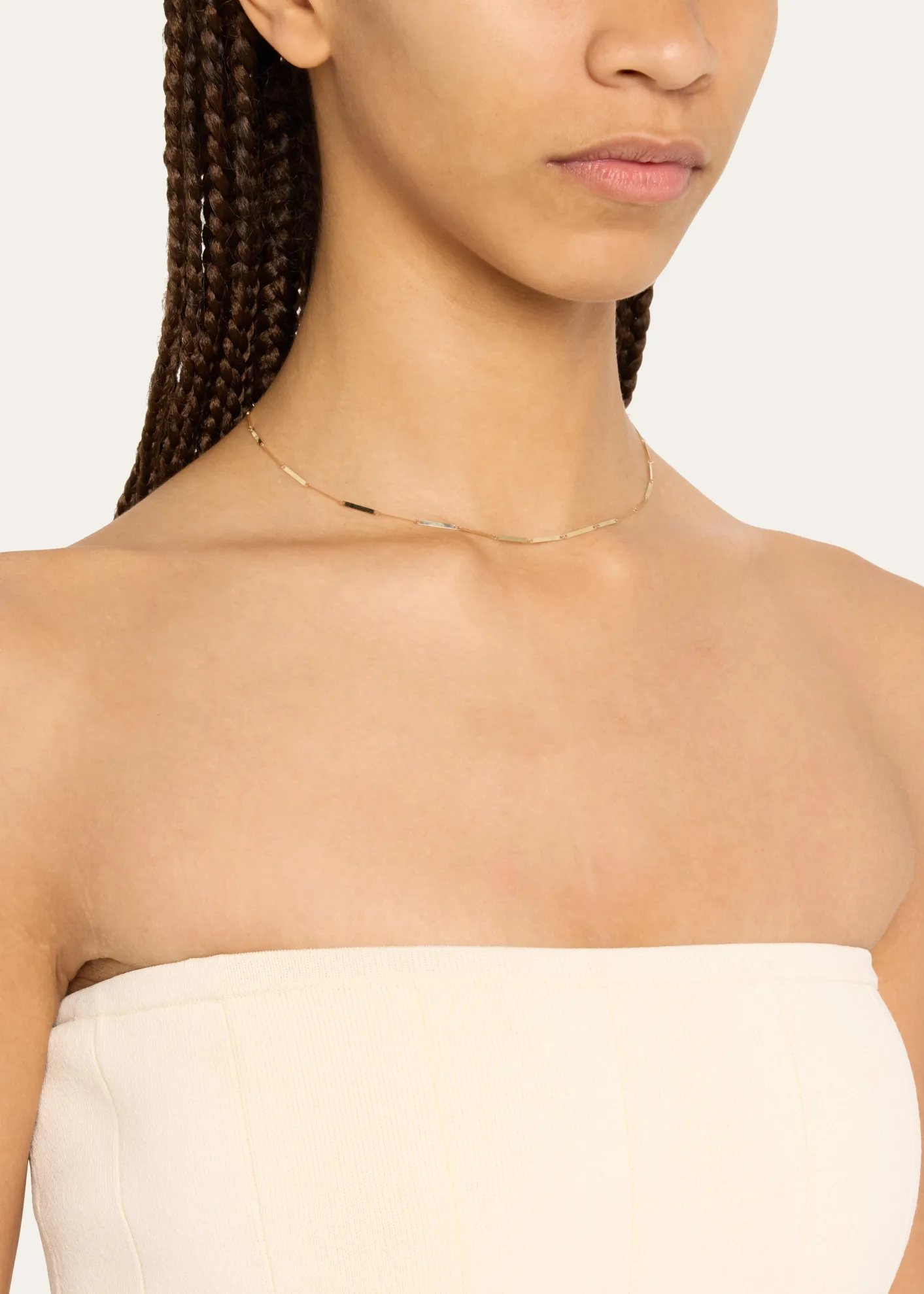 Lana14K Yellow Gold Laser Rectangle Chain Necklace, 18"