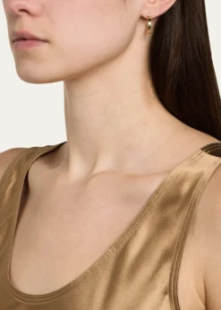 Lana14K Yellow Gold Mini Solo Diamond Huggie Earrings