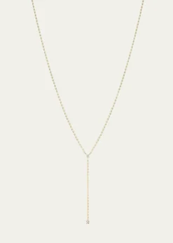 Lana14K Yellow Gold Petite Nude Diamond Solo Lariat