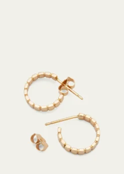 Lana14K Yellow Gold Skinny Tag Huggie Earrings