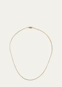 Lana14K Yellow Gold Skinny Tennis Necklace