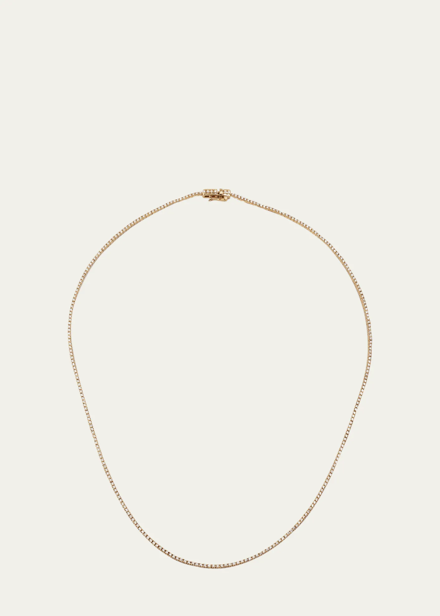 Lana14K Yellow Gold Skinny Tennis Necklace