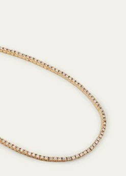 Lana14K Yellow Gold Skinny Tennis Necklace