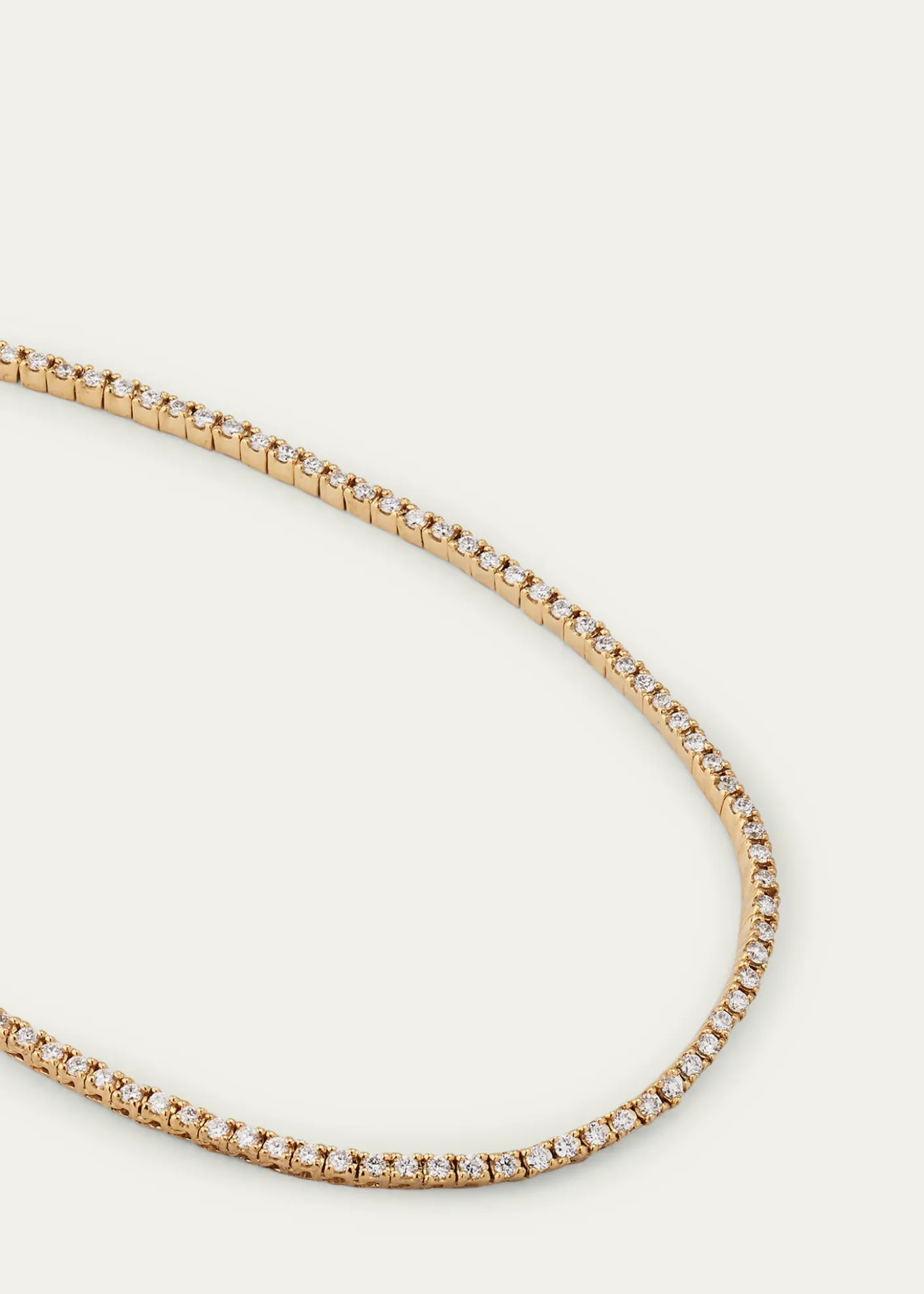 Lana14K Yellow Gold Skinny Tennis Necklace