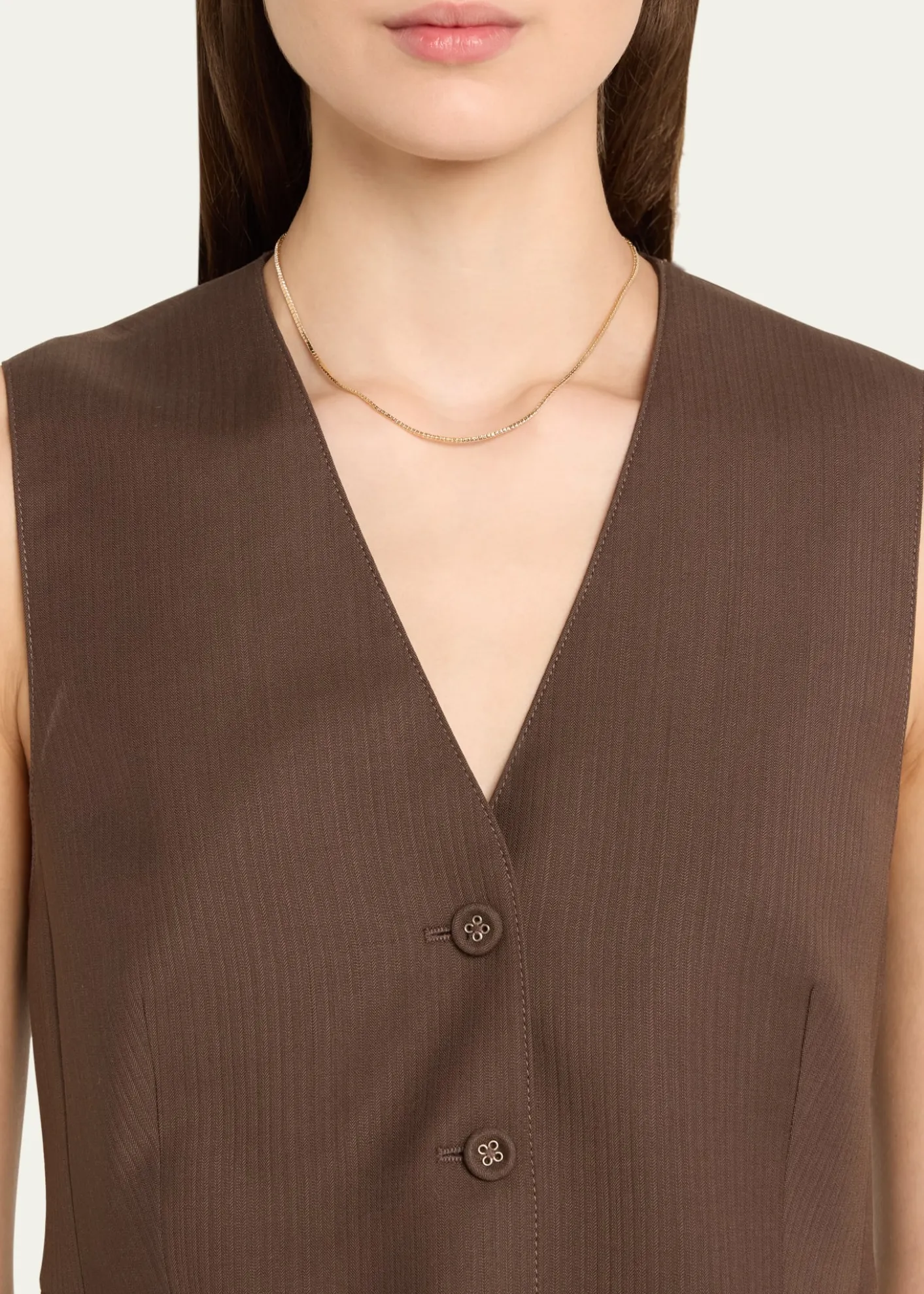 Lana14K Yellow Gold Skinny Tennis Necklace