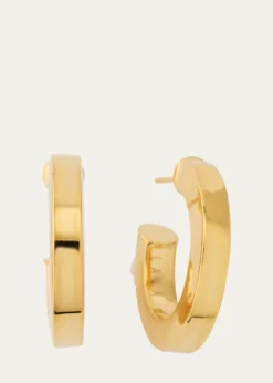 Lana14K Yellow Gold Square Tube Hollow Hoop Earrings