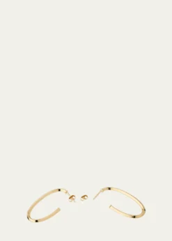 Lana14K Yellow Gold Thin Oval Hoop Earrings