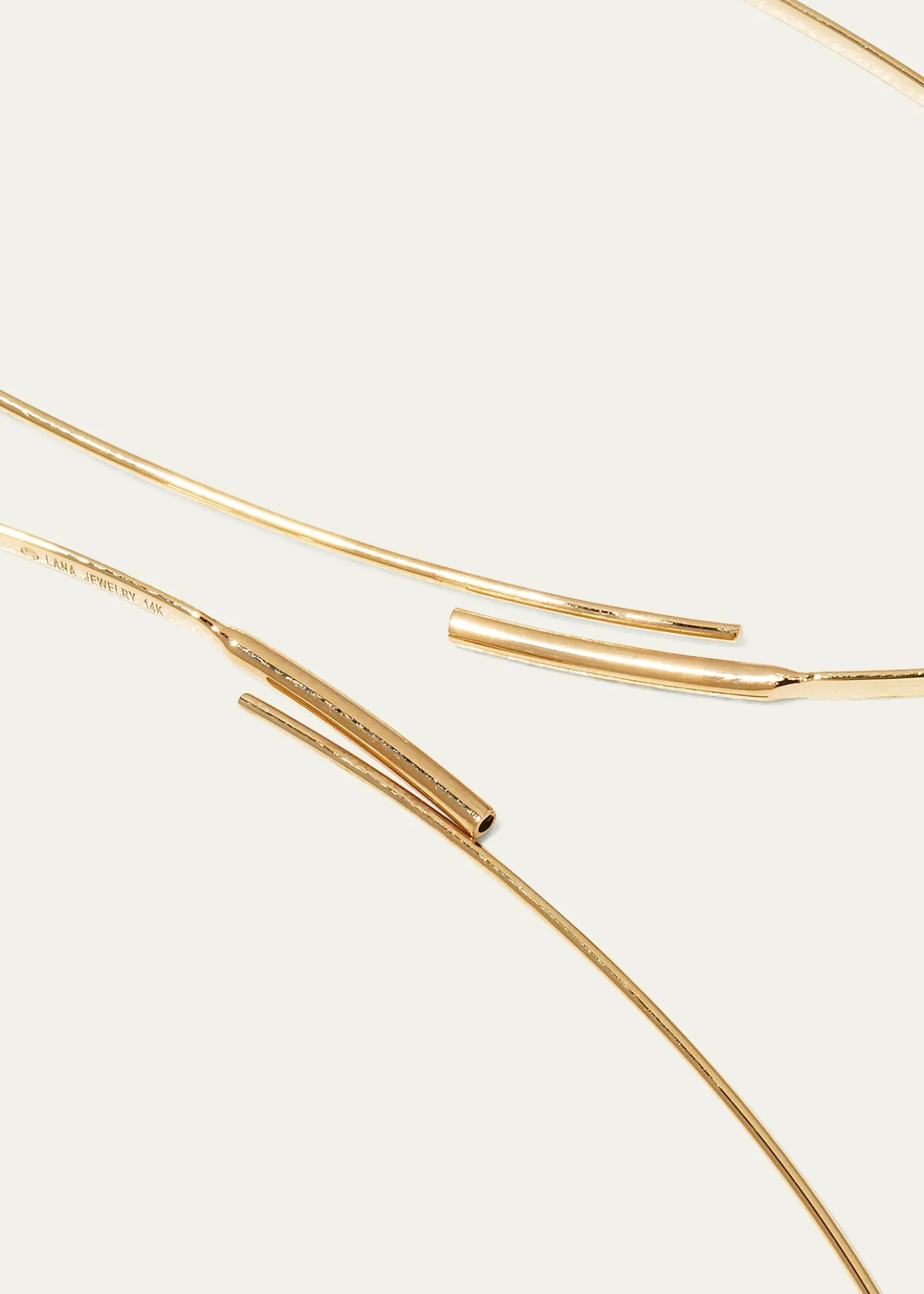 LanaLarge 14K Oval Magic Hoop Earrings with Diamonds