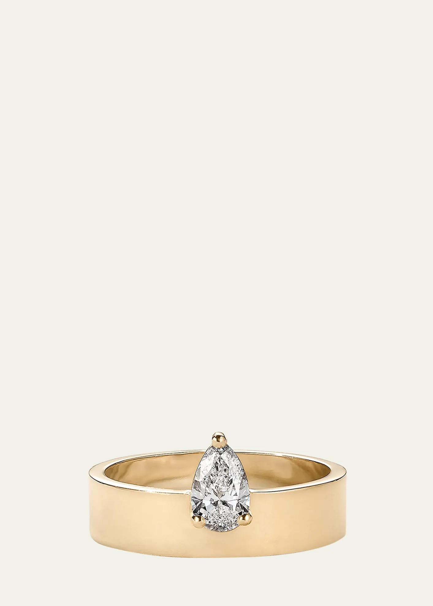 LanaMega Pear-Shape Diamond Wide Band Ring