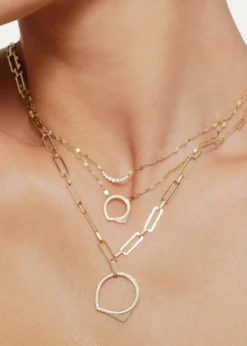 LanaMini Curved Diamond Necklace