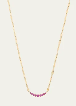 LanaMini Curved Pink Sapphire Necklace