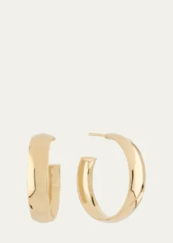 Lana24mm Curved Hoop Earrings in 14K Yellow Gold