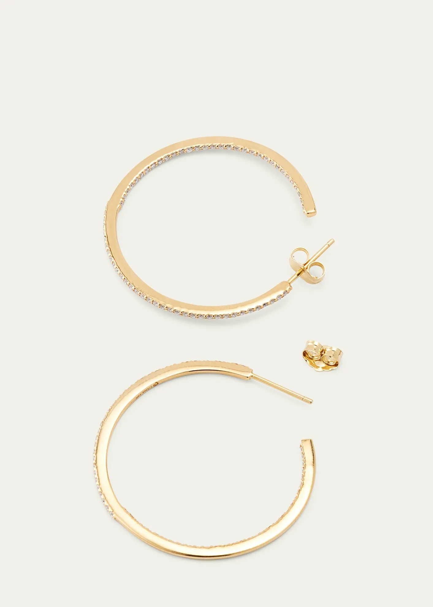 Lana32mm 14K Gold Flawless Diamond Hoops Earrings
