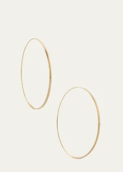 Lana50mm Medium Flat Magic Hoop Earrings in 14K Yellow Gold