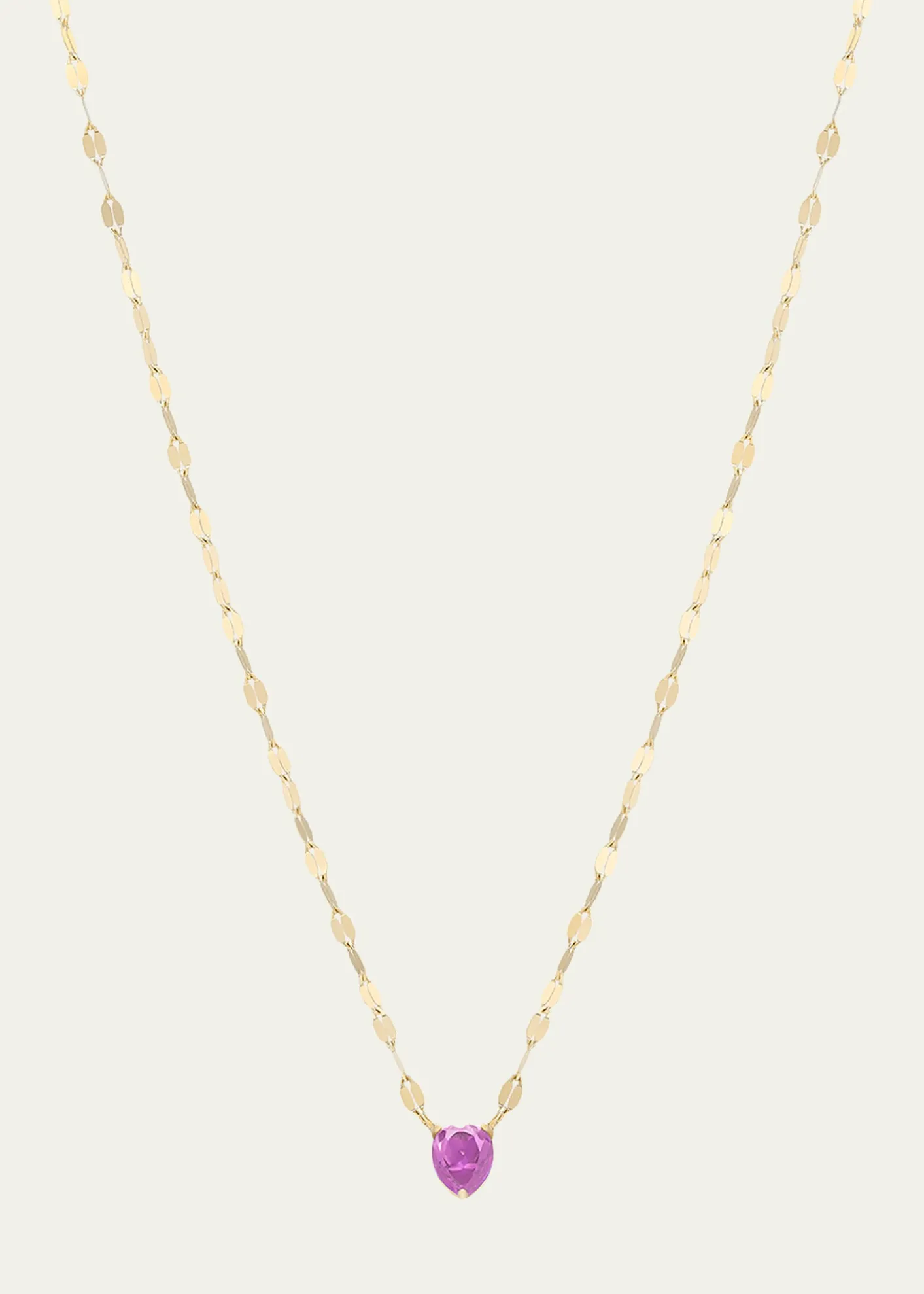 LanaSolo Pink Sapphire Heart Pendant Necklace