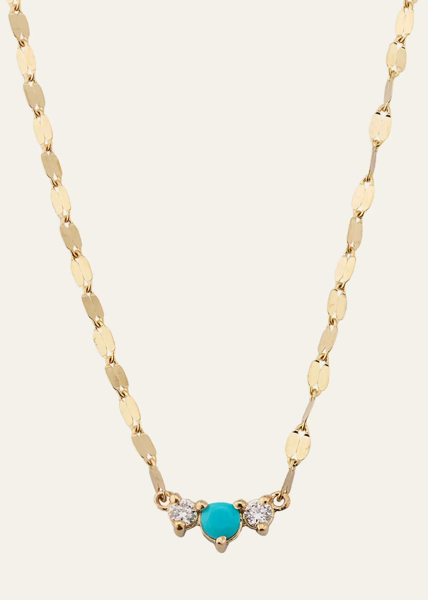 LanaSolo Turquoise & Diamond Charm Necklace