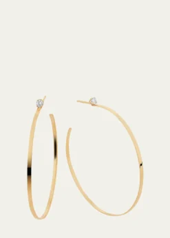 LanaSunrise 14k Gold & Diamond Hoop Earrings