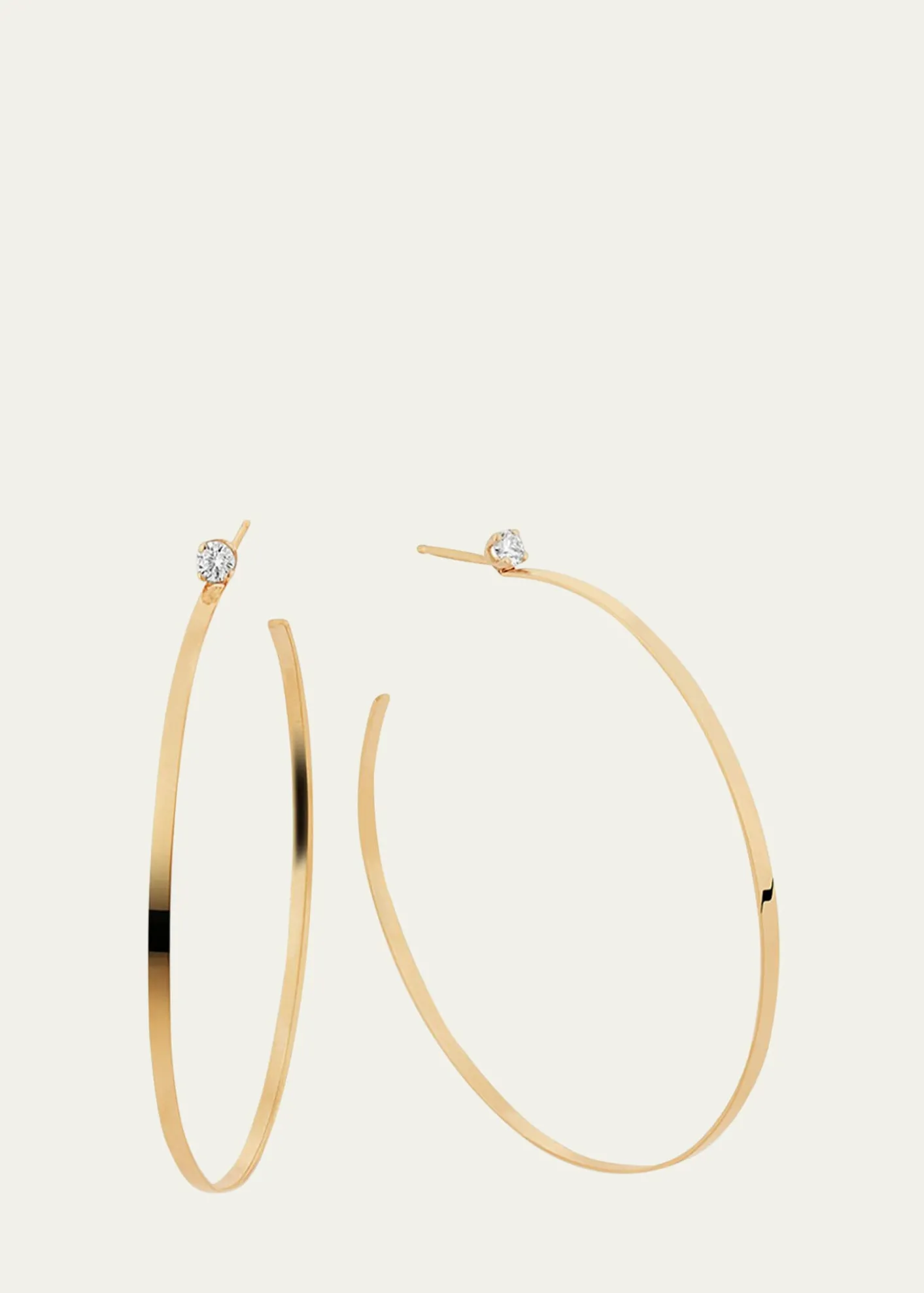 LanaSunrise 14k Gold & Diamond Hoop Earrings