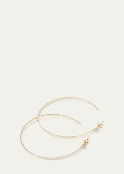LanaSunrise 14k Gold & Diamond Hoop Earrings