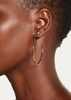 LanaSunrise 14k Gold & Diamond Hoop Earrings