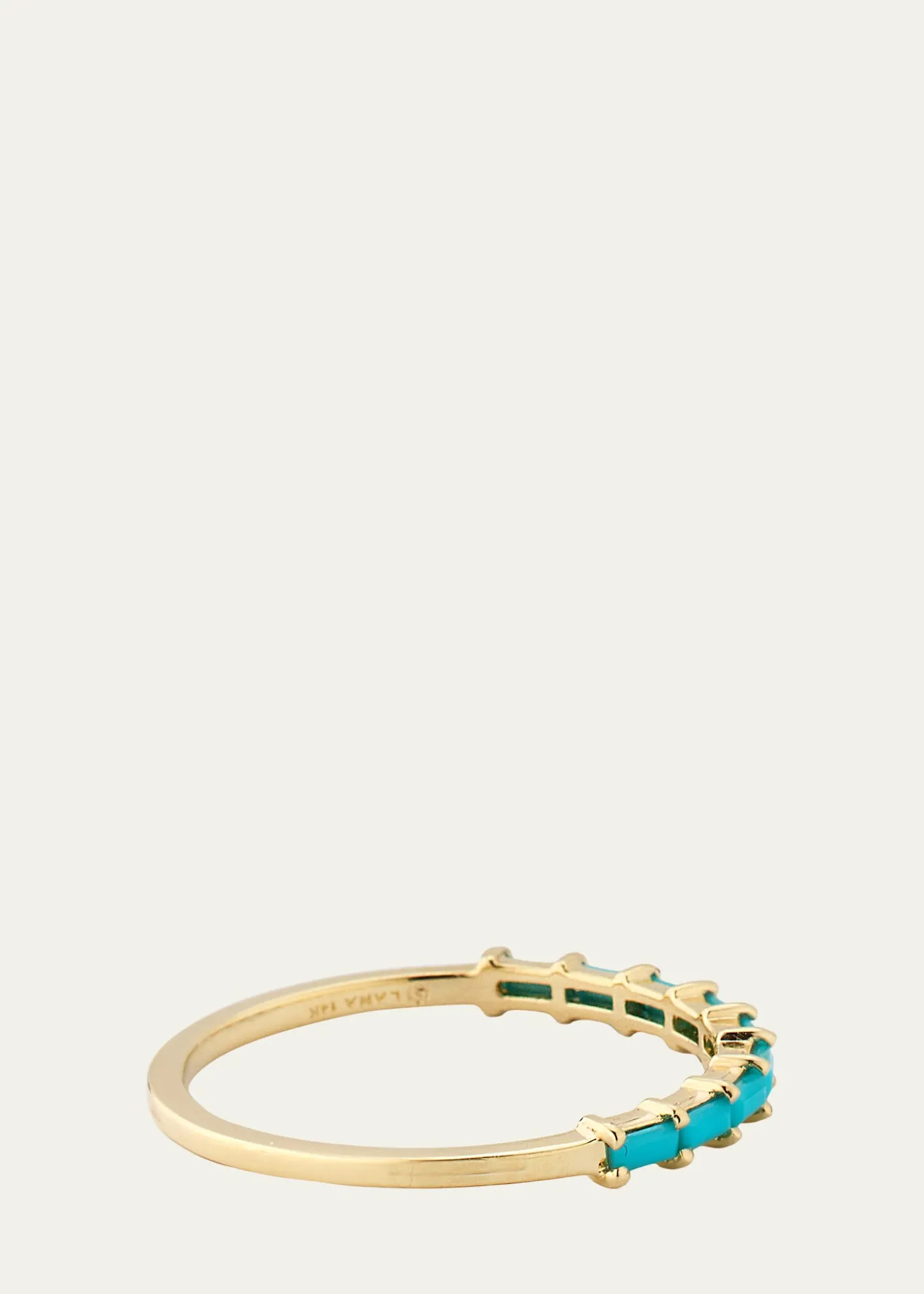 LanaTurquoise Baguette Stackable Ring