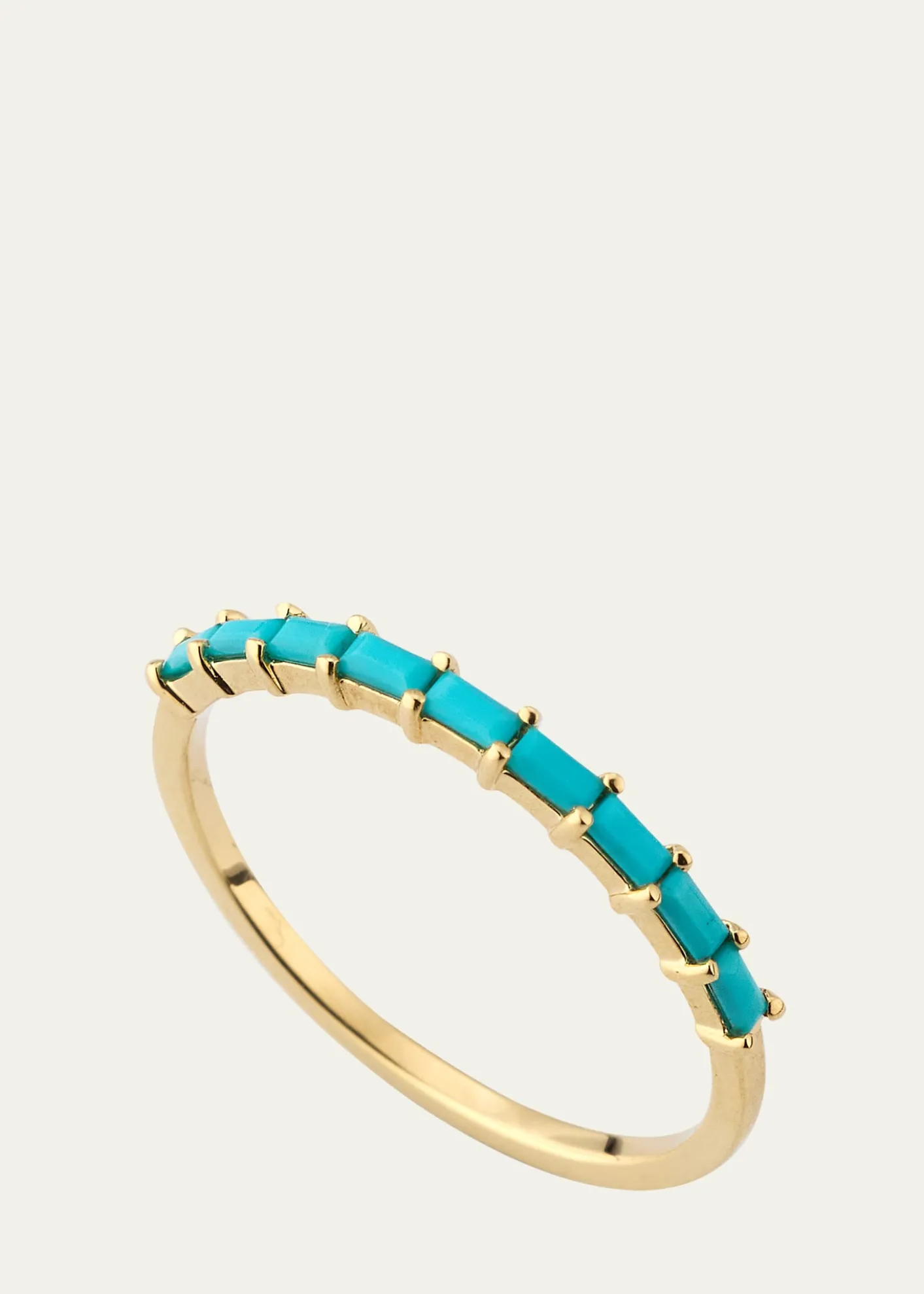LanaTurquoise Baguette Stackable Ring