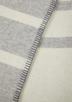 LANEROSSIOptical Double-Face Reversible Wool/Cashmere Throw, 51" x 70"