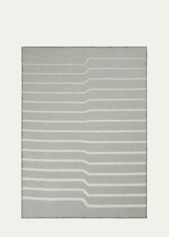 LANEROSSIOptical Double-Face Reversible Wool/Cashmere Throw, 51