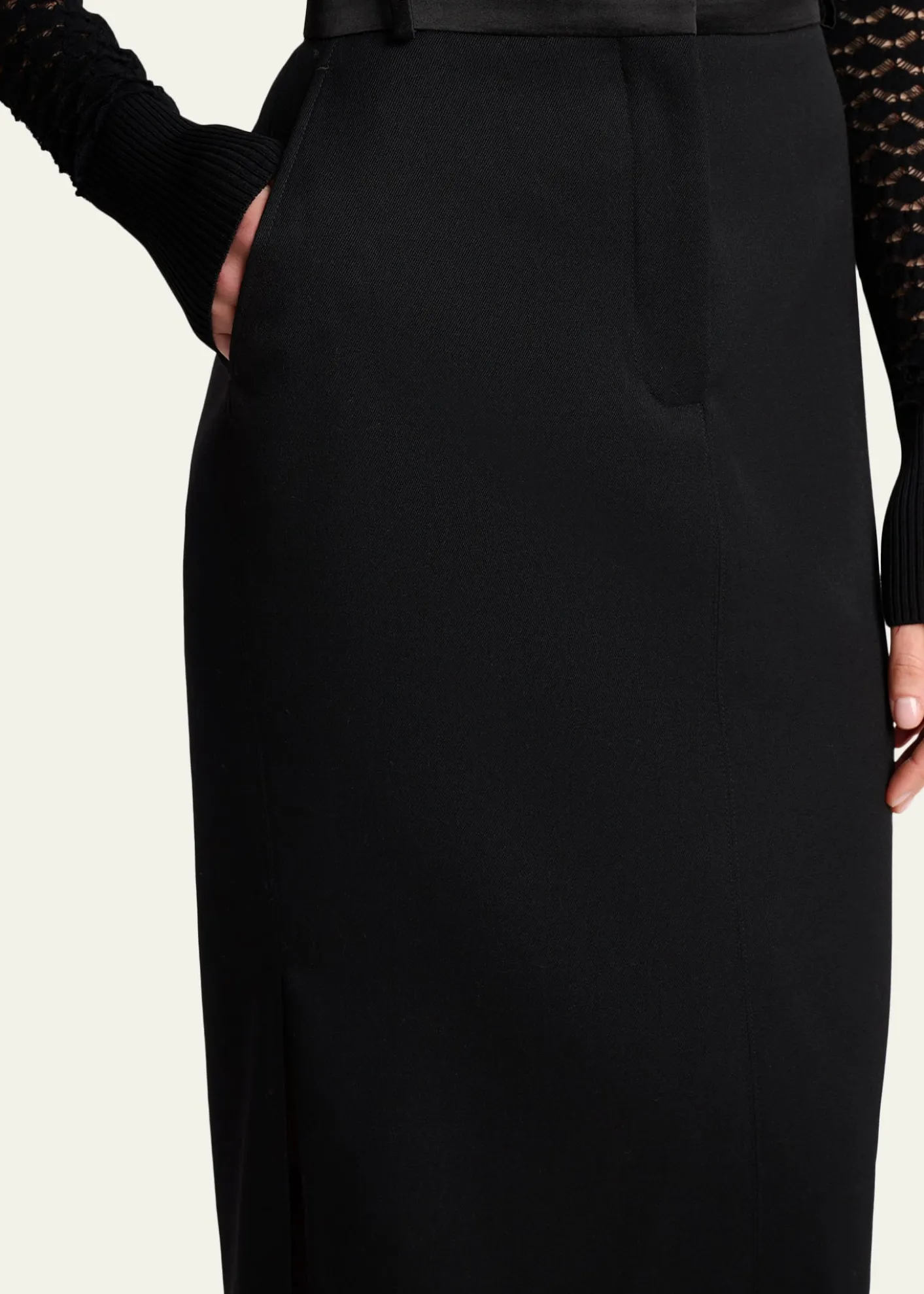 LanvinTailored Wool High-Low Skirt