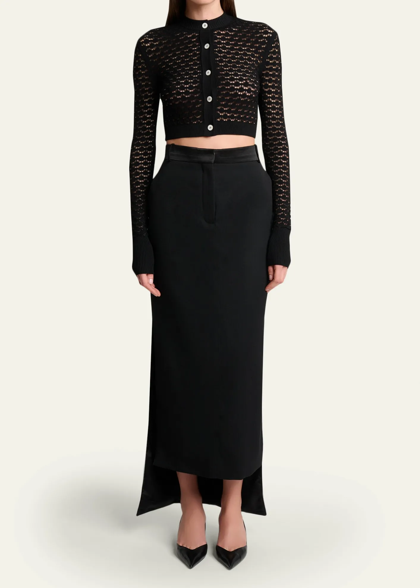 LanvinTailored Wool High-Low Skirt
