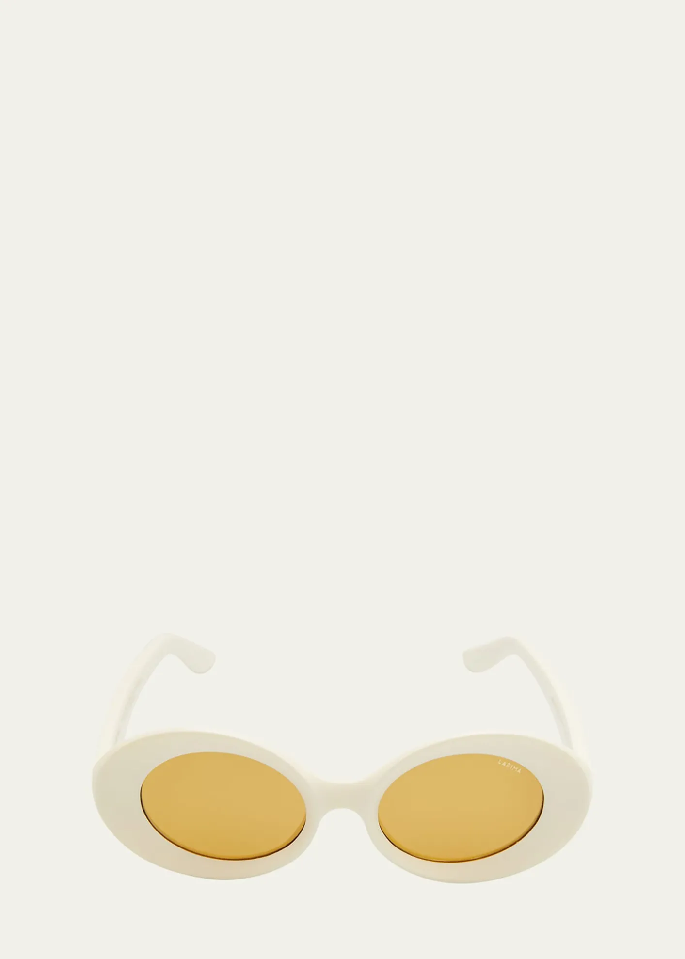 LAPIMAMirrored Oval Acetate Sunglasses