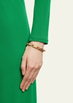 Lauren RubinskiLR3 Small 14k Yellow Gold Bracelet with Rainbow Enamel