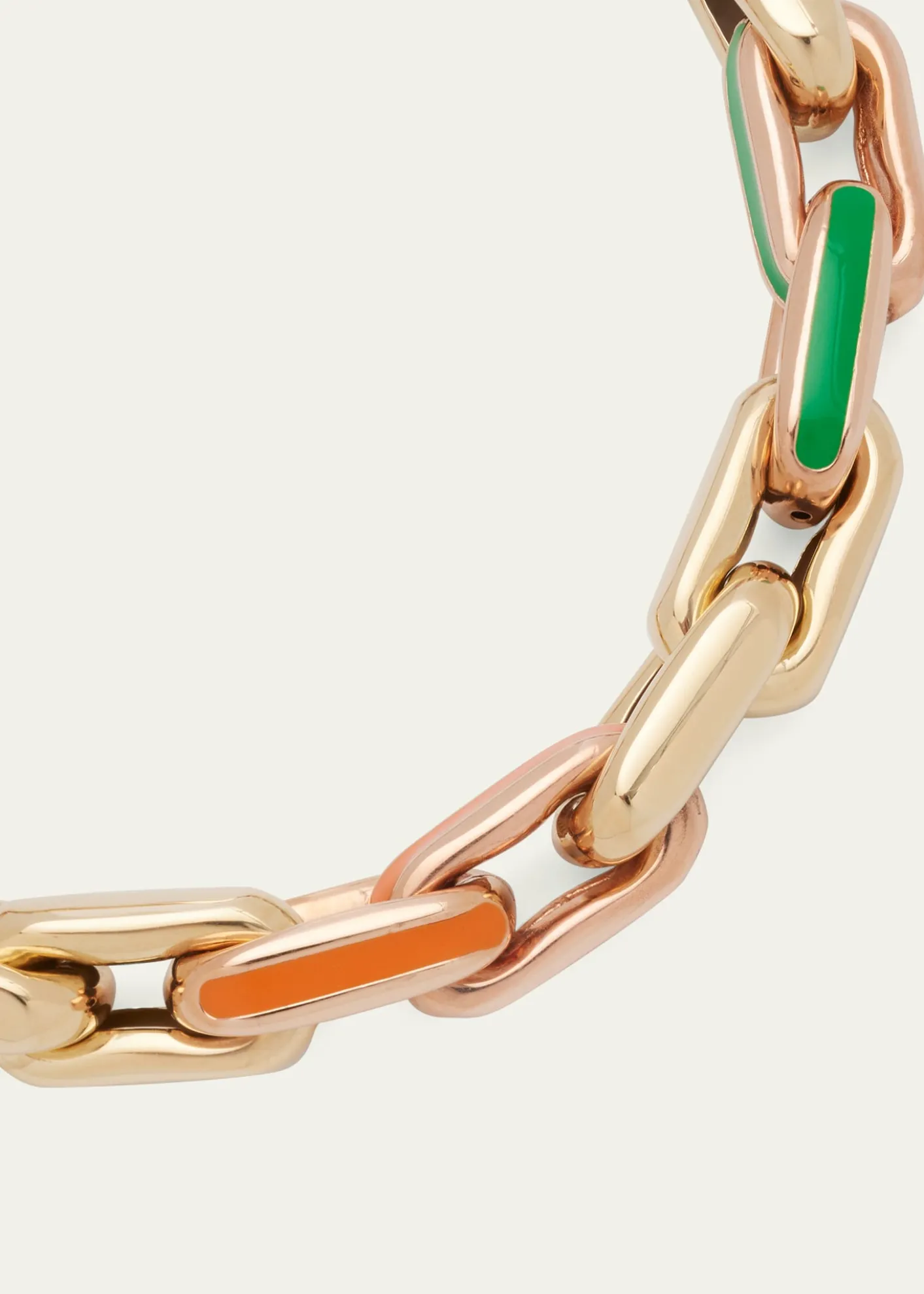 Lauren RubinskiLR3 Small 14k Yellow Gold Bracelet with Rainbow Enamel