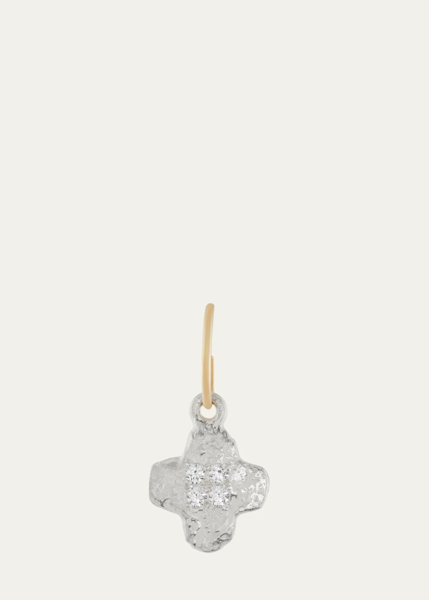 Lee BrevardTiny Old Money Cruz Single Earring with Stones