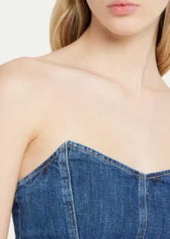LE JEANAvery Denim Corset Top
