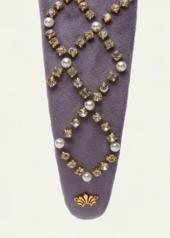 Lele SadoughiBrigitte Embellished Velvet Headband