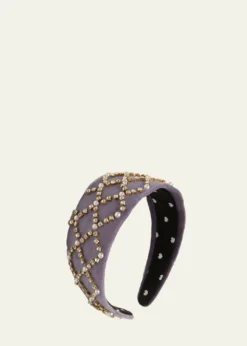 Lele SadoughiBrigitte Embellished Velvet Headband
