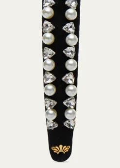 Lele SadoughiCharlotte Geo Crystal & Faux Pearl Headband