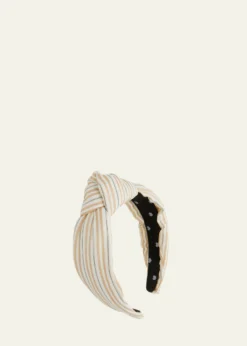 Lele SadoughiKnotted Cotton Seersucker Headband