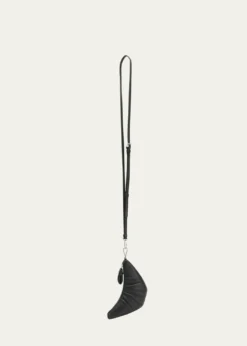 LEMAIREMen's Leather Croissant Crossbody Coin Purse