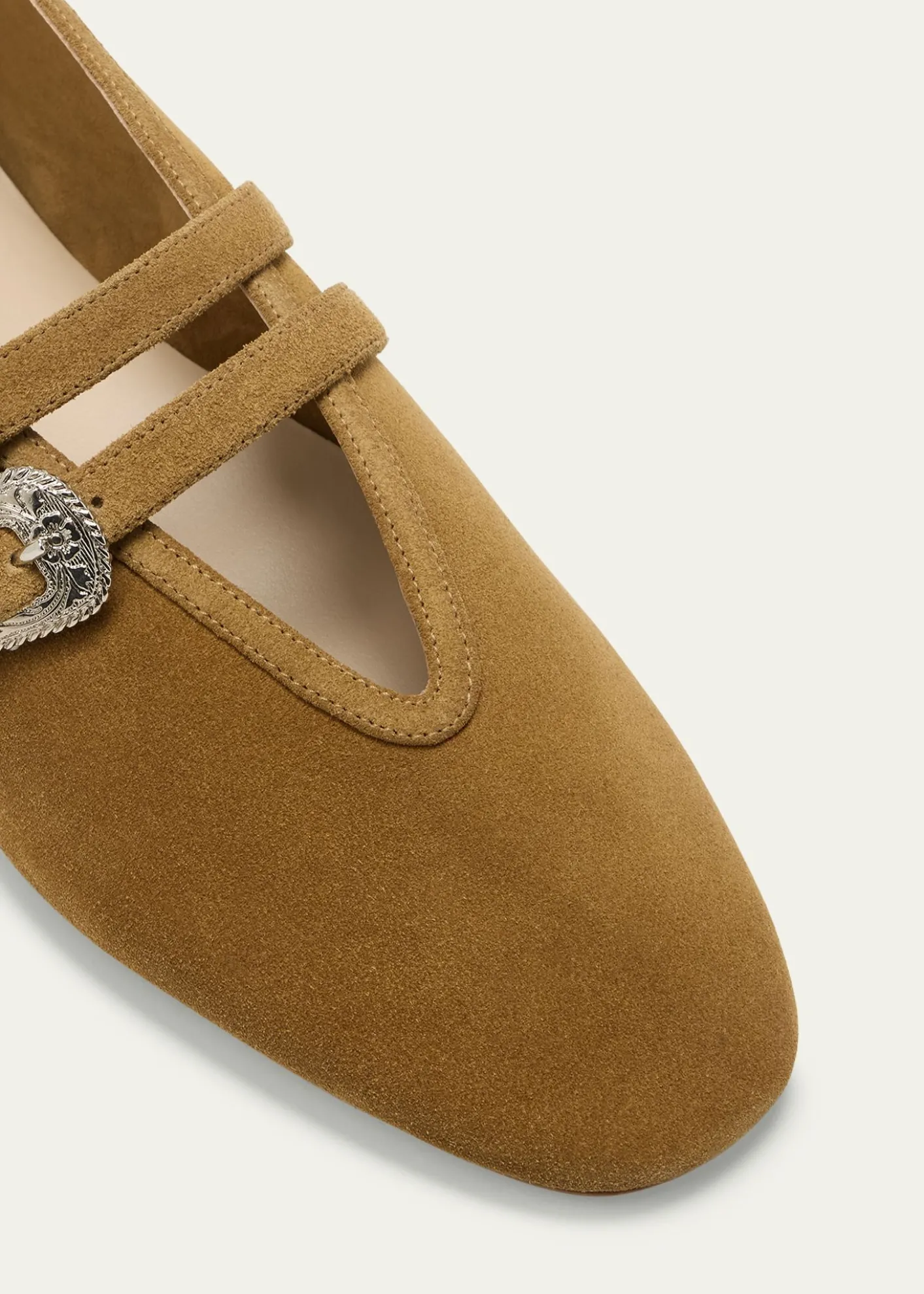 Le Monde BerylClaudia Suede Western Buckle Ballerina Flats