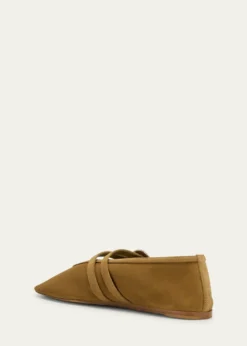 Le Monde BerylClaudia Suede Western Buckle Ballerina Flats