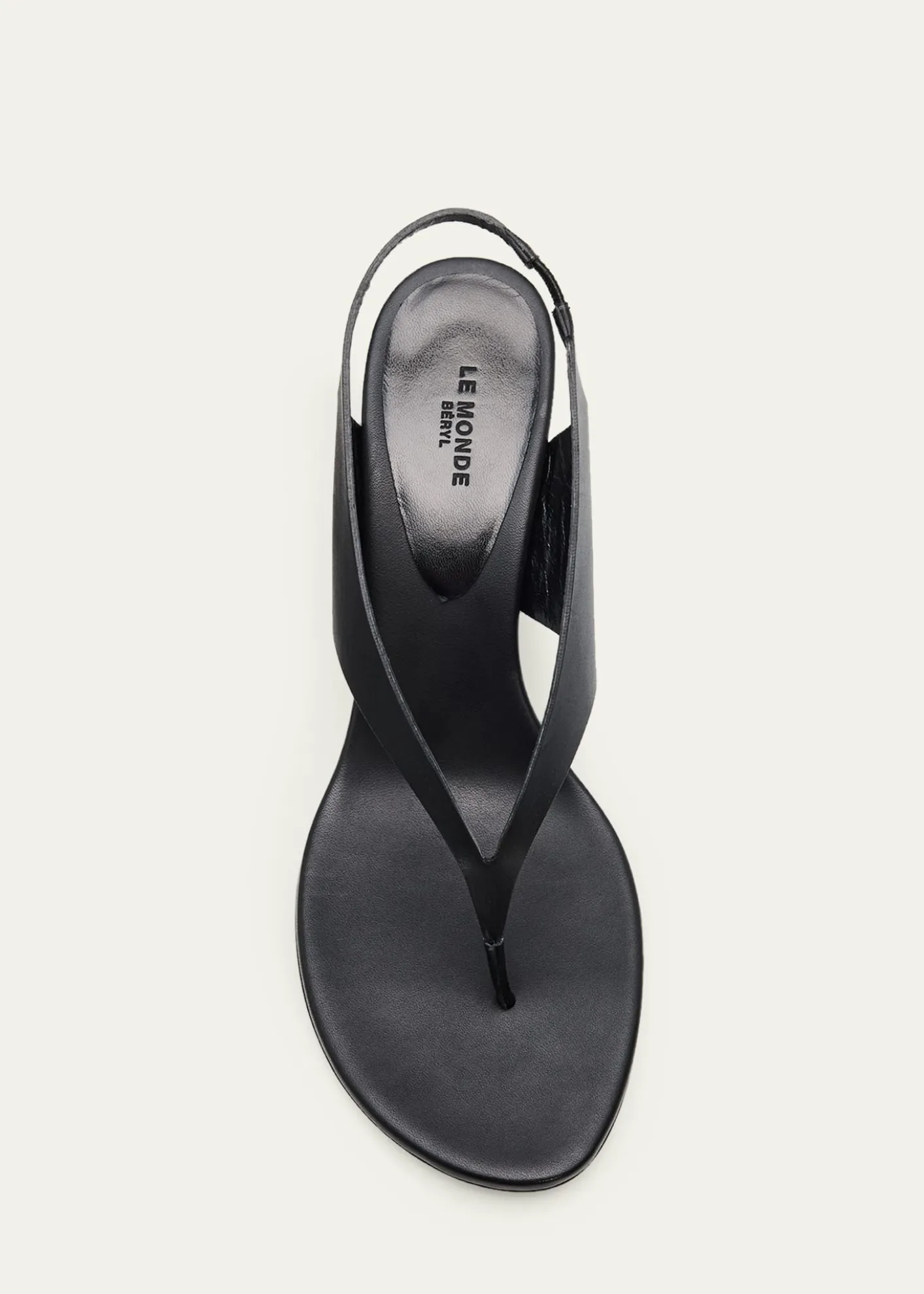 Le Monde BerylLangley 70mm Leather Thong Wedge Sandals