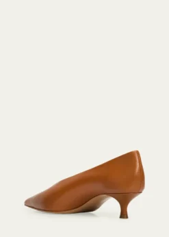 Le Monde Beryl25mm Leather Kitten-Heel Pumps