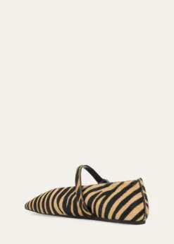 Le Monde BerylStella Zebra Calf Hair Ballerina Flats