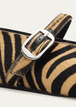 Le Monde BerylStella Zebra Calf Hair Ballerina Flats