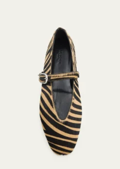 Le Monde BerylStella Zebra Calf Hair Ballerina Flats