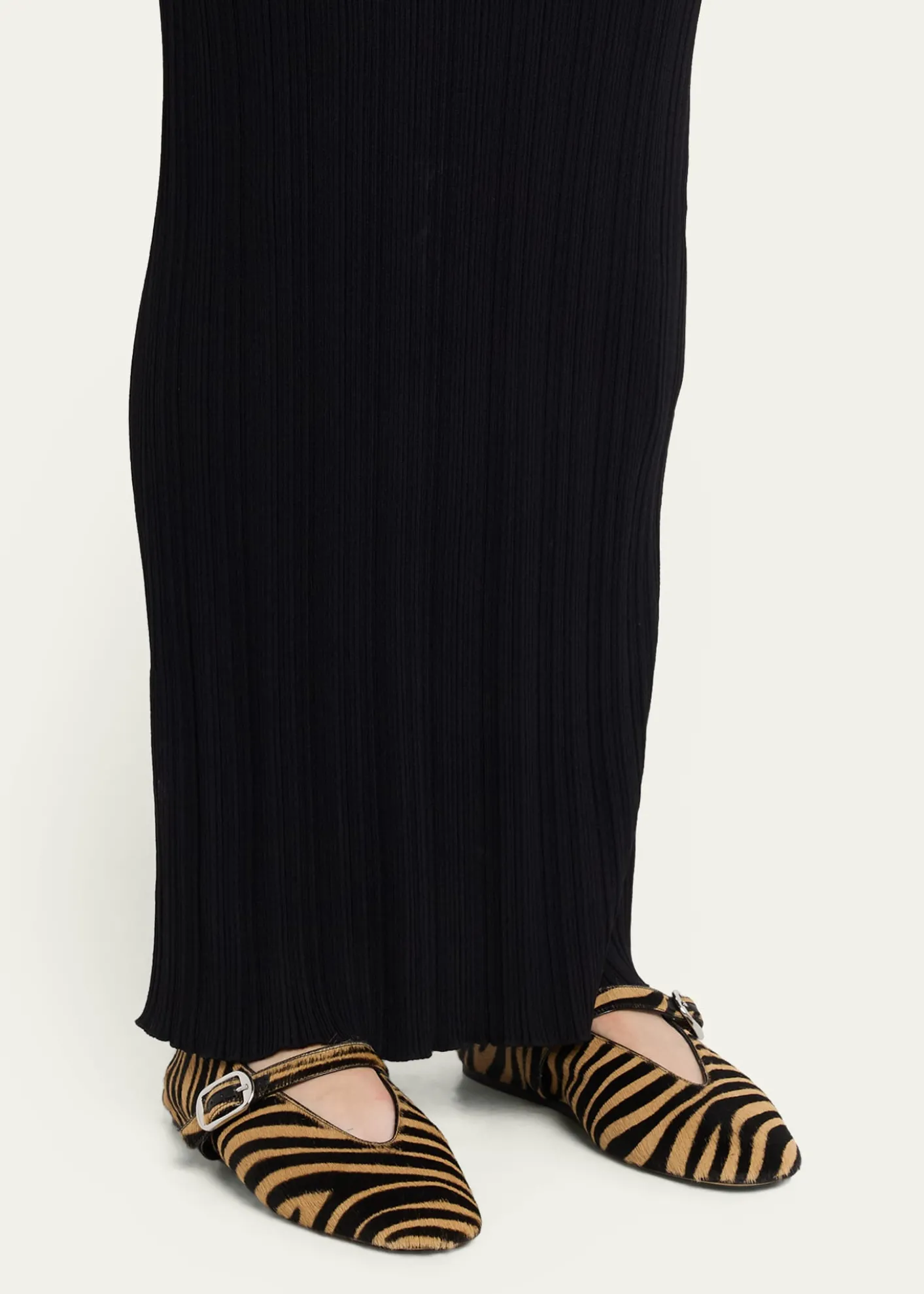 Le Monde BerylStella Zebra Calf Hair Ballerina Flats